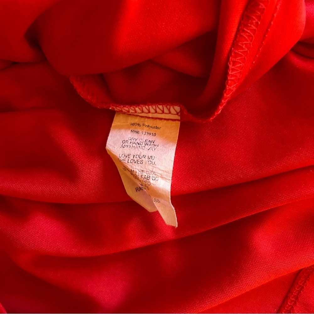 Show Me Your Mumu Women's Size Medium Red Rainey Mini Dress Long Sleeves Cut Out - Picture 10 of 14